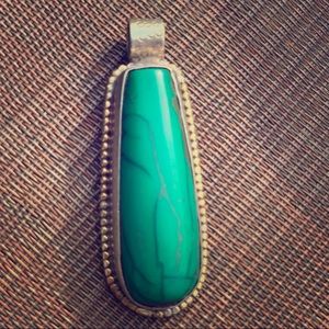 Green real stone Tibetan/Nepalese Pendant